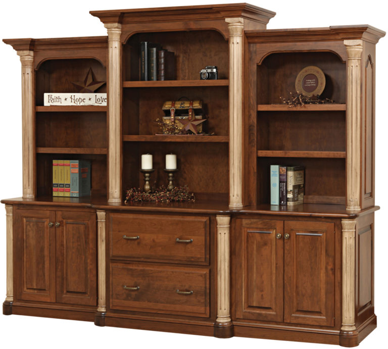 Amish Jefferson Base and Three Piece Hutch