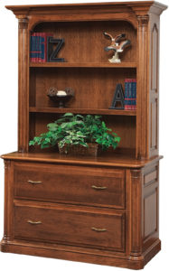 Jefferson 48 Inch Lateral File with Bookshelf