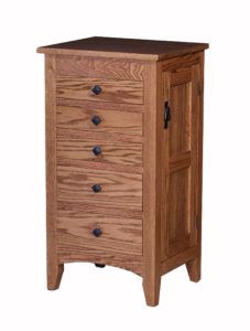 Flush Mission Oak Jewelry Armoire