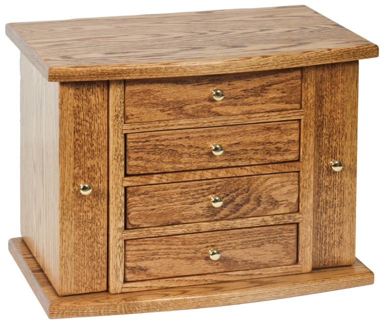 Amish Jewelry Chest - 4 Drawer and Oak