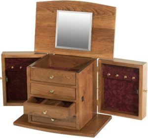 Four Drawer Cherry Jewelry Chest