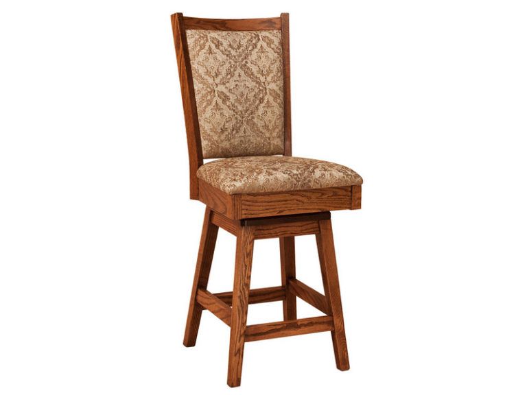 Amish Kalispel Hardwood Swivel Bar Stool