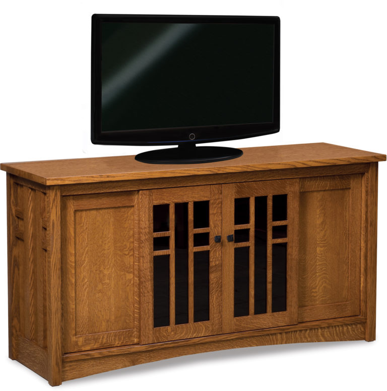 Amish Kascade Four Door Tall TV Stand