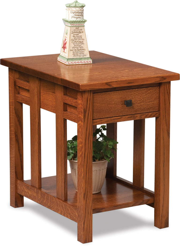 Custom Kascade Open End Table with Drawer