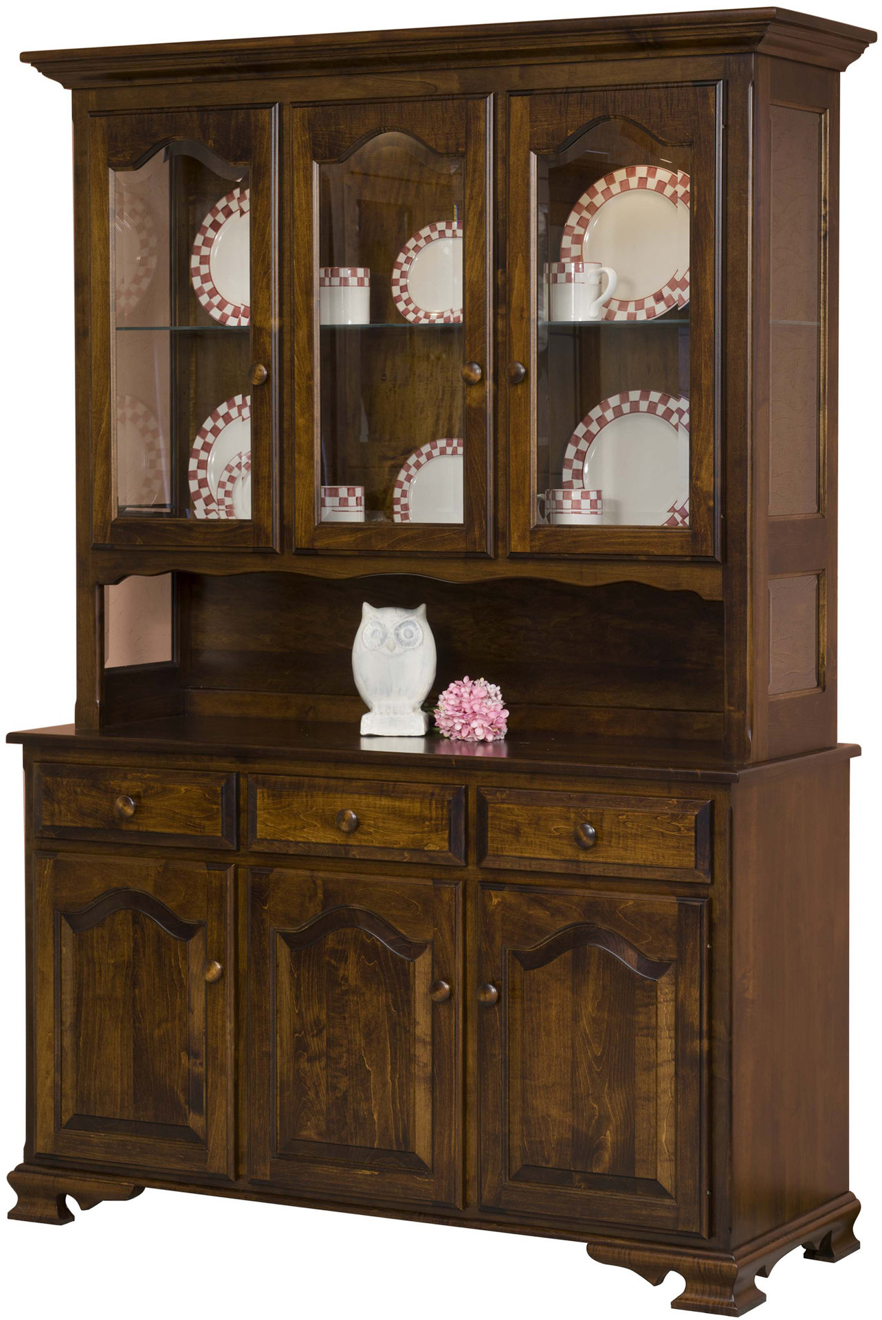 LaGrange Three Door Open Hutch Custom LaGrange Three Door Open Hutch