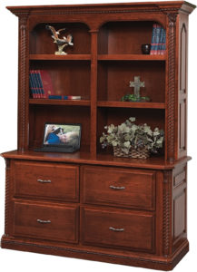 Lexington Wide Double Lateral File with Bookshelf