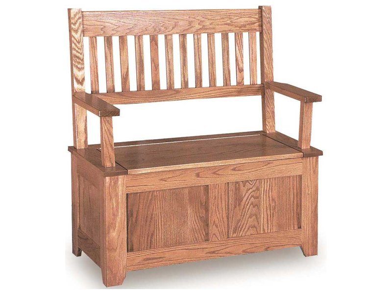 Mission Lift Lid Bench Amish Bench Solid Hardwood Bench