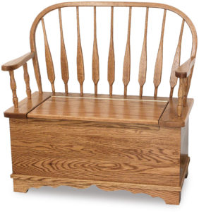 Low Feather Bow Bench
