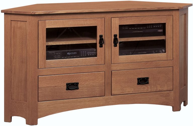 Belk Mission Large Corner TV Cabinet