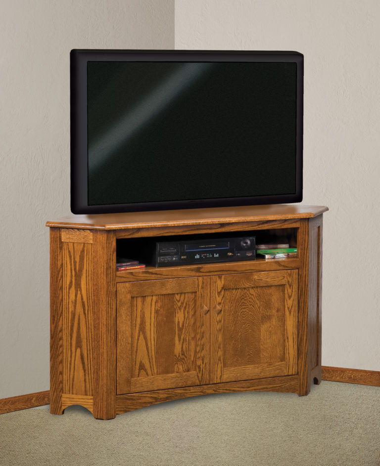 Amish Mission Two Door Corner TV Stand