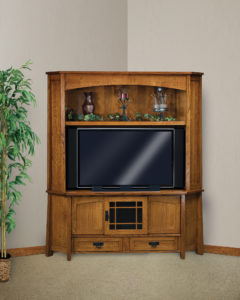 Modesto Three Door Corner LCD Hutch