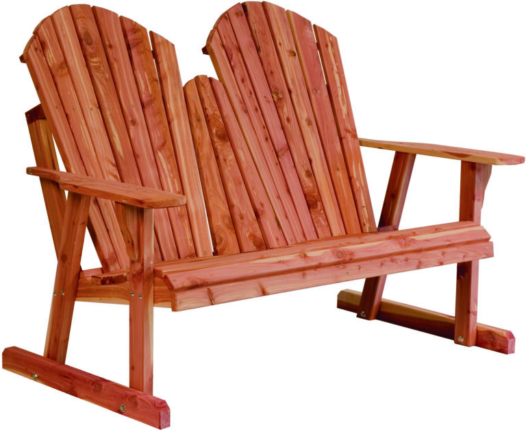 Cedar New Style Adirondack Loveseat Bench