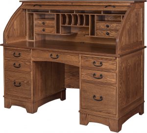 Roll Top Desks Wooden, Small Roll Top Desk With File Drawer