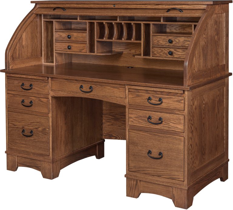 Amish Noble Mission Roll Top Desk