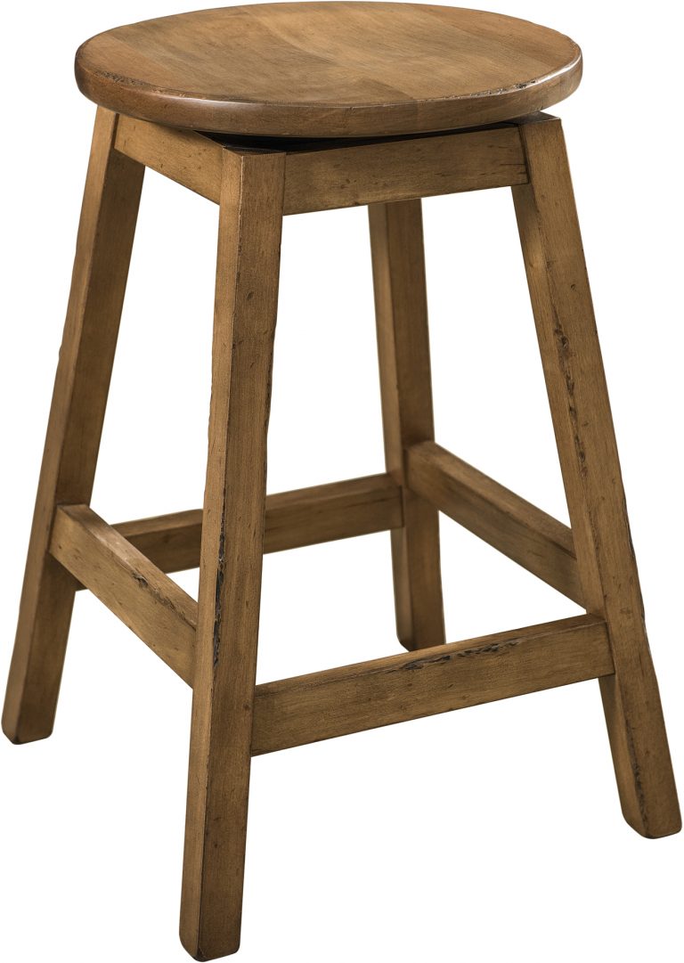 Amish Oakley Hardwood Swivel Bar Stool