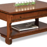 Old Classic Sleigh Open Coffee Table with Drawer