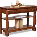 Old Classic Sleigh Sofa Table with Drawer
