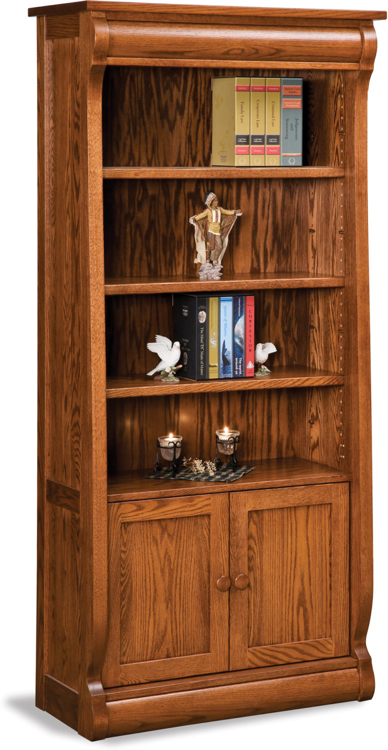 Old Classic Sleigh Two Door Bookcase