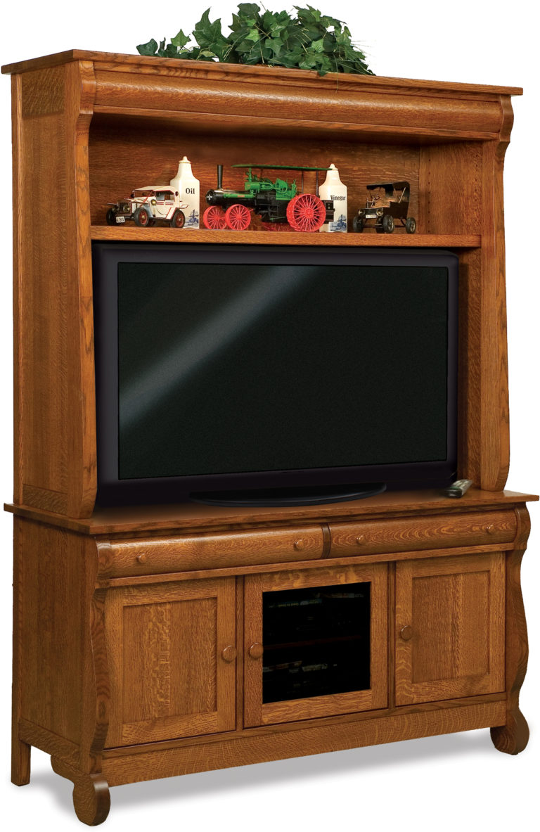Amish Old Classic Sleigh Two-Piece LCD Cabinet