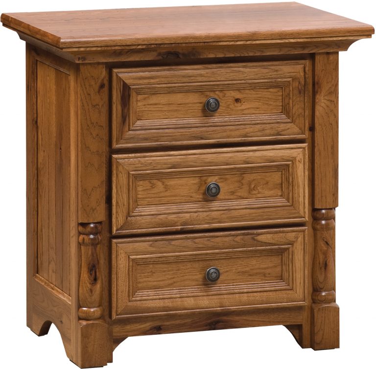 Amish Palisade Three Drawer Nightstand