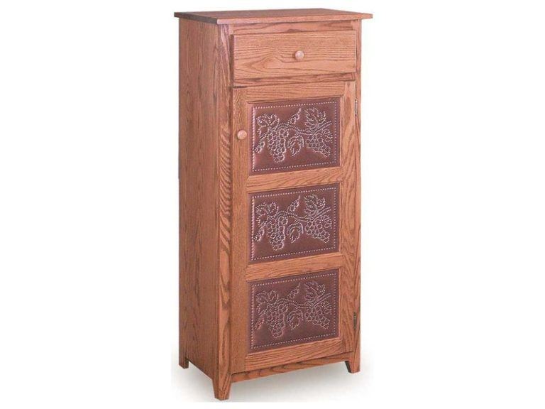 Amish Pie Safe with Grape Vine Door Detail and Drawer