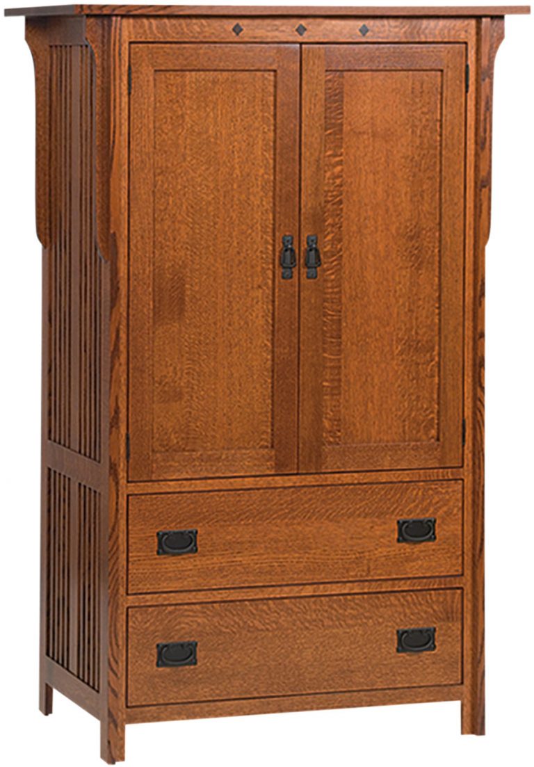 Amish Royal Mission Two Drawer Armoire