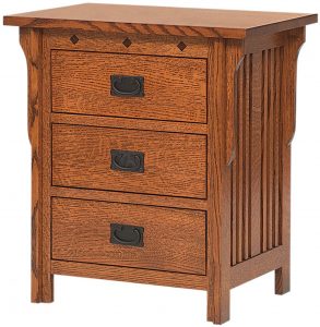 Royal Mission Three Drawer Nightstand