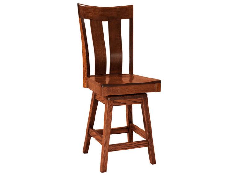 Amish Sherwood Hardwood Swivel Bar Stool