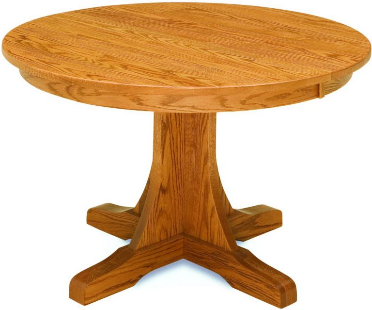 Amish Single Pedestal Mission Dining Table