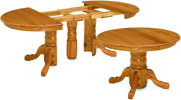 Amish Split Pedestal Dining Tables