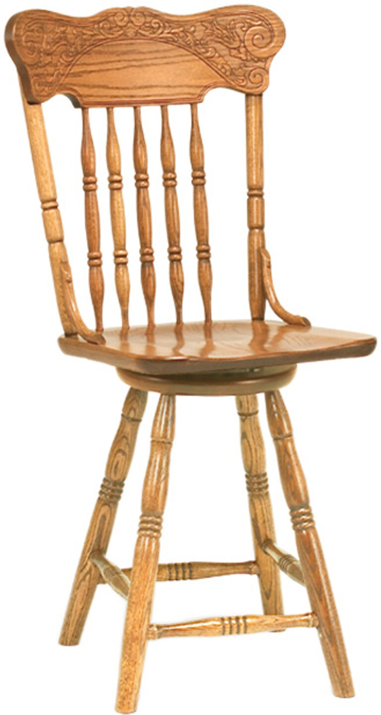 Amish Spring Meadow Pressback Swivel Bar Stool