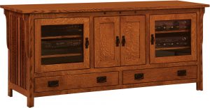 Straight Royal Mission Four Door TV Cabinet