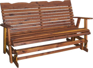 Cedar Straightback Loveseat Glider