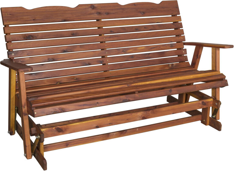 Cedar Straightback Loveseat Glider