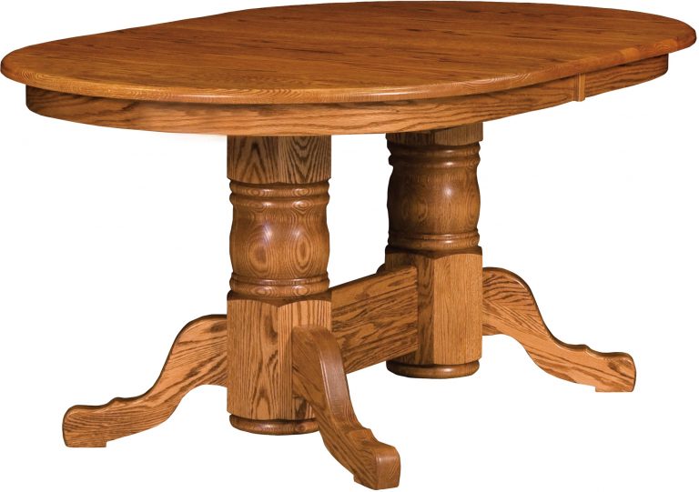 Amish Traditional Double Pedestal Dining Table
