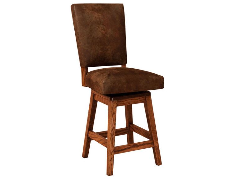 Amish Warner Hardwood Swivel Bar Stool