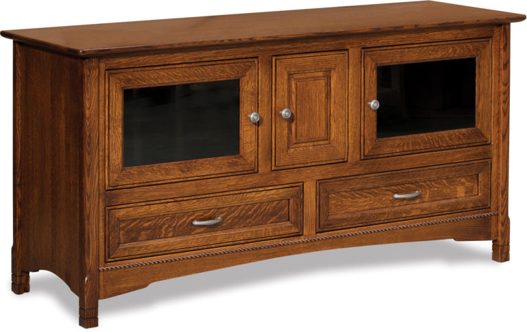 Amish West Lake Three Door TV Stand