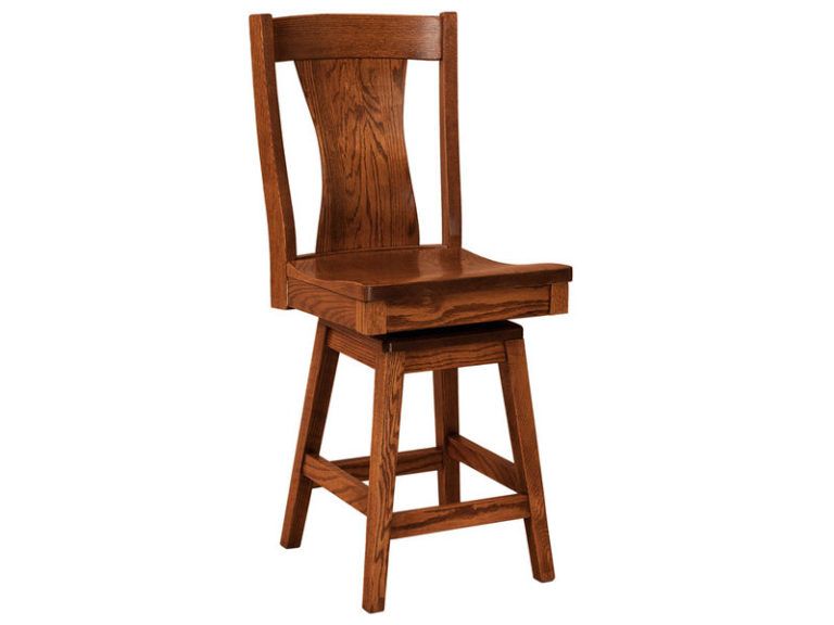 Amish Westin Hardwood Swivel Bar Stool