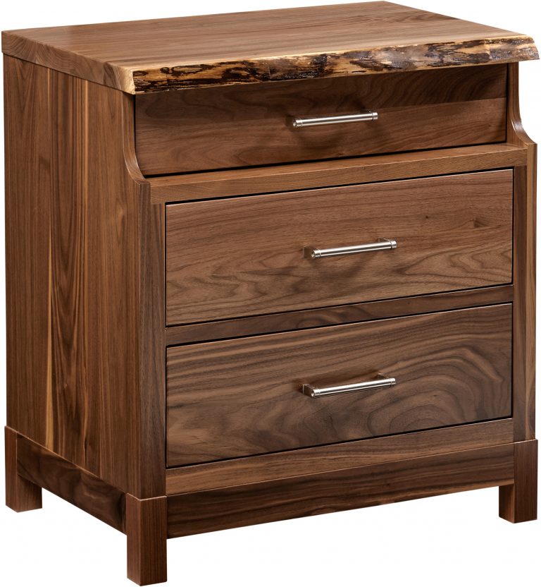 Amish Westmere Three Drawer Nightstand