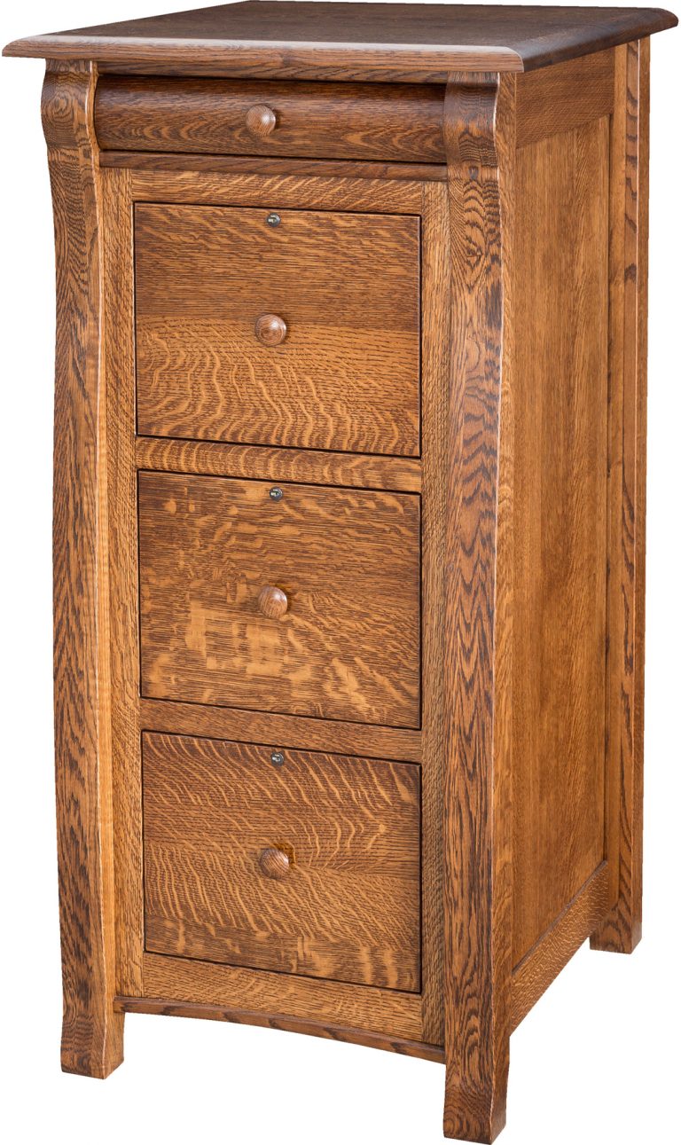 Amish Castlebury File Cabinet with Four Drawers