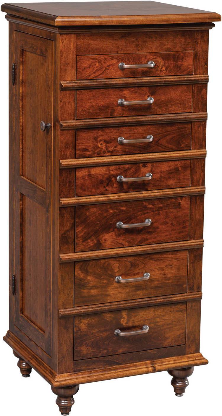 Amish Plymouth Jewelry Armoire Rustic Cherry