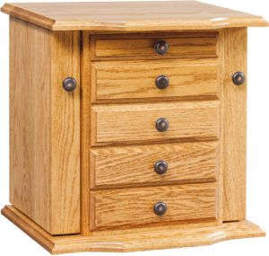 Queen Anne Dresser Top Jewelry Cabinet