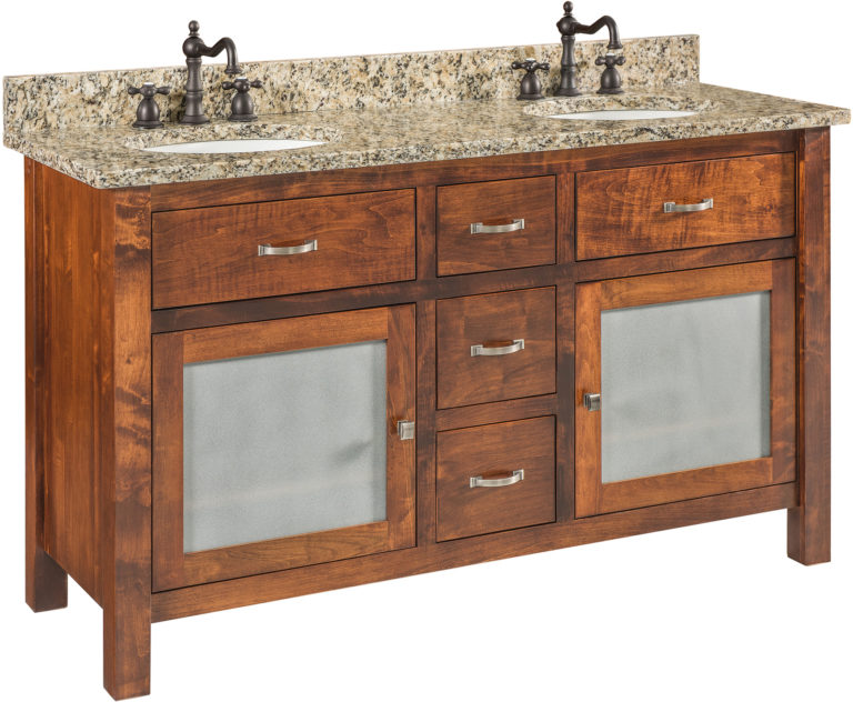 Amish Regal Double Bowl Sink Cabinet
