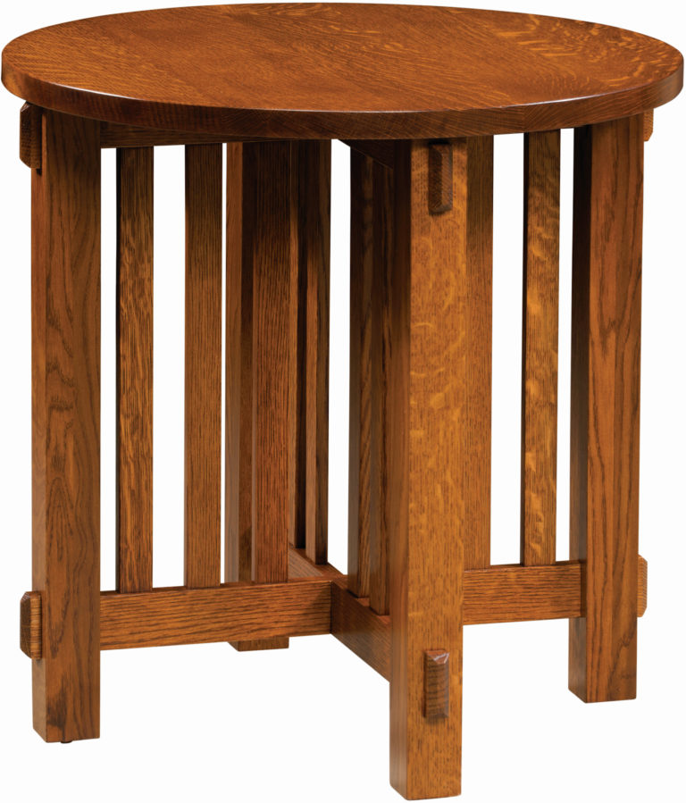 Amish Round Rio Mission End Table