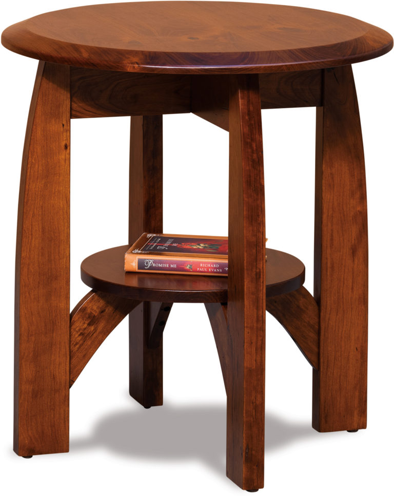 Amish Boulder Creek Round End Table