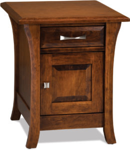 AMISH UNFINISHED RUSTIC Square END ACCENT Table with Drawer SOLID PINE WOOD 