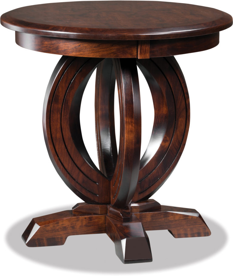 Amish Saratoga Round End Table