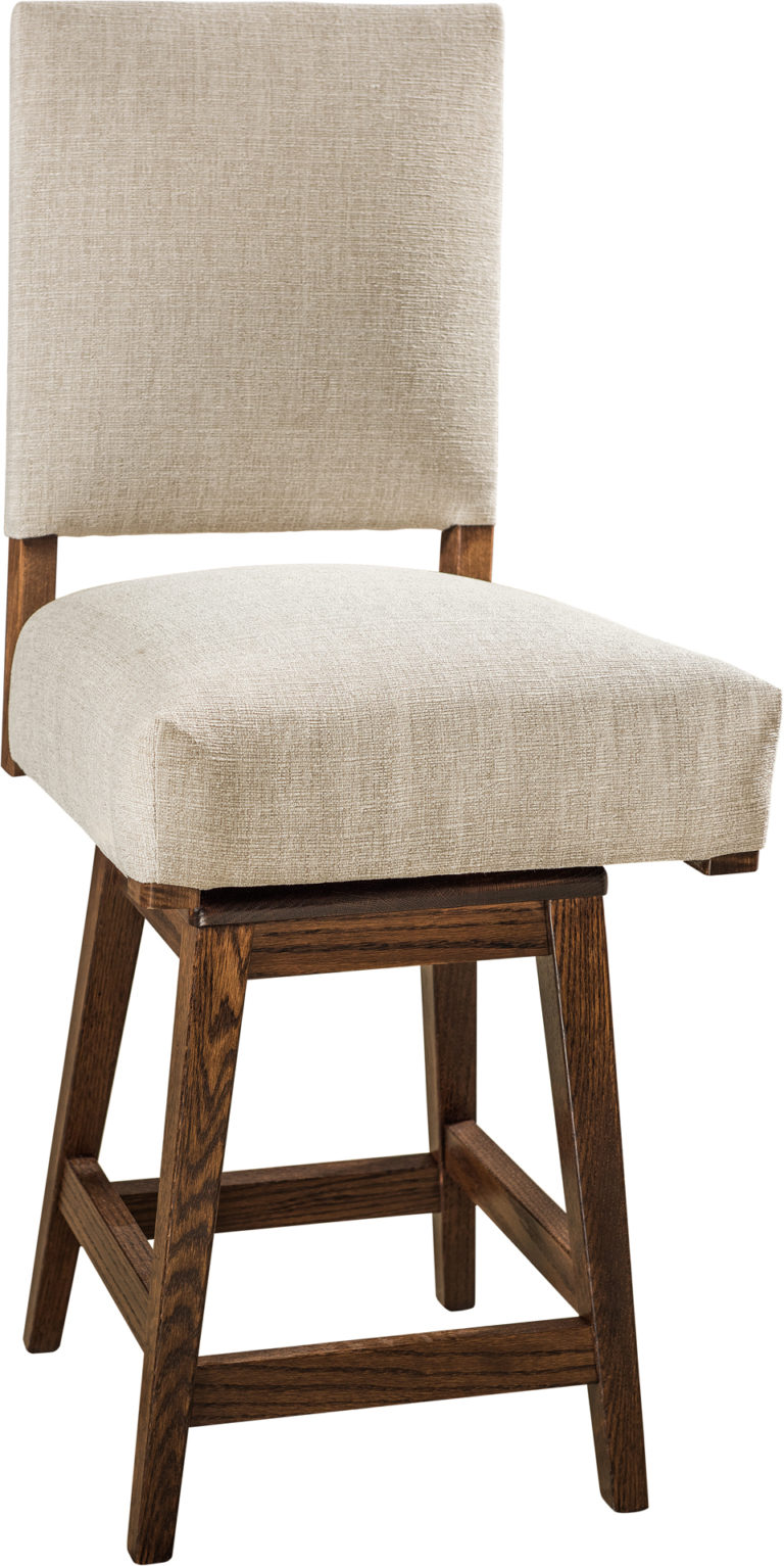 Amish Canaan Hardwood Swivel Bar Stool