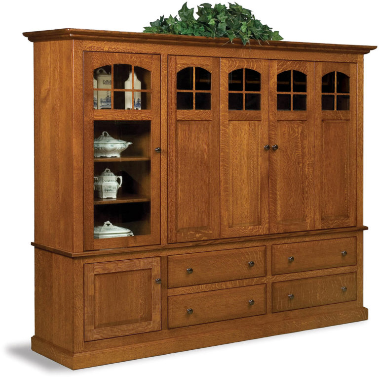Amish Contemporary Mission Two-Piece Entertainment Center