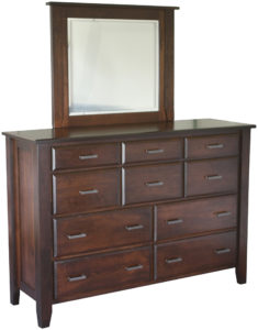 Ashton 10 Drawer Mule Dresser with Mirror